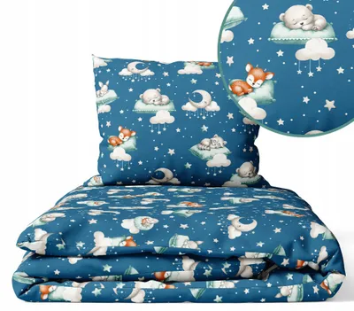 Produktbild von Kinderbettwäsche 100x135 Baumwolle Baby Bettwäsche Set 100x135 + 40x60 Kissenbezug Jungen & Mädchen Kleinkind Bettbezug