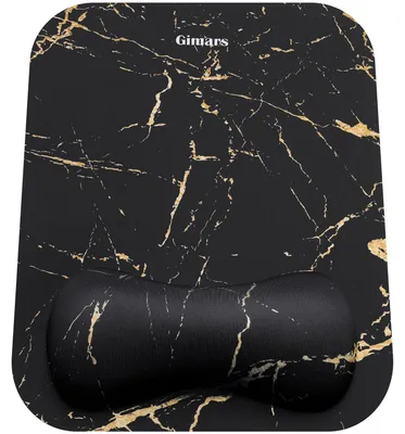 Obrázok produktu pre Podložka pod myš Gimars s gélom, ergonomická podložka pod myš s oporou pre ruku, gél s pamäťovou penou