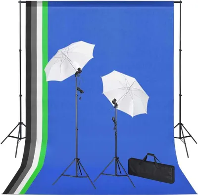 Obrázok produktu pre Sada do fotoštúdia so svetlami, pozadiami a foto dáždnikmi