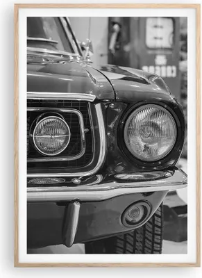 Produktbild von Gerahmtes Poster - Rahmen in heller Eiche - Ford Mustang Mach - 70x100 cm - Wand Bild - Wanddeko - Wandbilder - Kunstposter - Wandposter - Bilderrahmen - Bilder - Kunstdruck - P2NPA70x100-4619