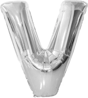 Obrázek produktu pro Balón foliový - písmeno V - stříbrný - 102 cm