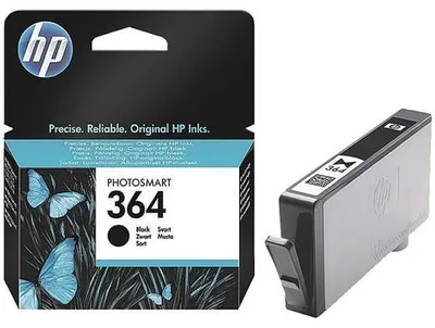 Produktbild von HP 364 Schwarz Original Druckerpatrone, Standardertrag, Schwarz, Tinte auf Pigmentbasis, 1 Stück(e), 250 Seiten