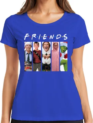 Produktbild von Friends Weihnachtsfilme Kevin Allein Zuhaus Griswold - Weihnachten Christmas Xmas Damen T-Shirt, Blau, 3XL