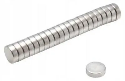Obrázok produktu pre Neodymový valcový magnet MW 8x2,5 N38 100 kusov