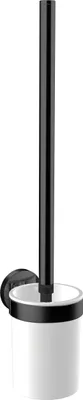 Produktbild von emco round Bürstengarnitur, Behälter aus Kunststoff, Wandmodell, Bürstengriff, chrom, 431513300