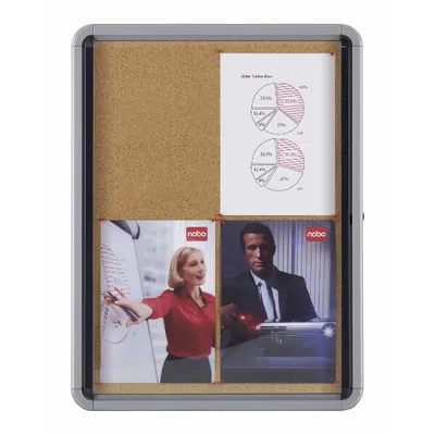 Produktbild von nobo Schaukasten Kork Rückwand Innenbereich 6 x DIN A4