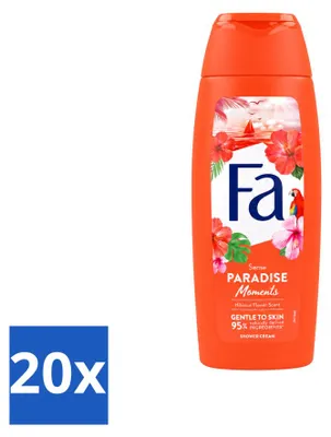 Produktbild von 20 x Fa Paradise Moments Douchecreme Hibiscusbloem 250 ml - Vorteilspackung - 20 Stücke