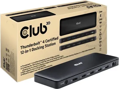 Obrázok produktu pre CLUB3D Club 3D, Dockingstation TB4 12 in 1