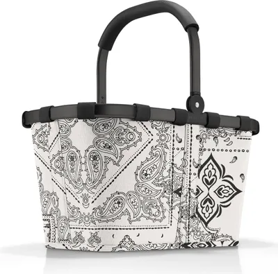 Produktbild von reisenthel carrybag, Einkaufskorb, Picknickkorb, Tragetasche, Frame Bandana White, 22 L, BK1037