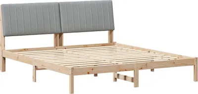 Obrázek produktu pro vidaXL Rám postele s čelem hnědý 180 x 200 cm z masivního borovicového dřeva
