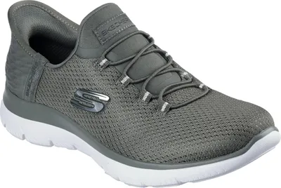 A single green Skechers sneaker is shown against a white background.