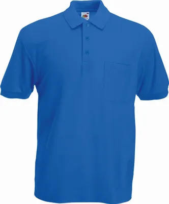 Produktbild von Piqué Polo mit Brusttasche | Fruit of the Loom (FOL63308), Farbe:royal blue, Größe:XXXL