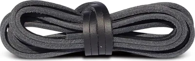 Produktbild von Elegante Leder Schnürsenkel Kaps - 140 cm - Schwarz