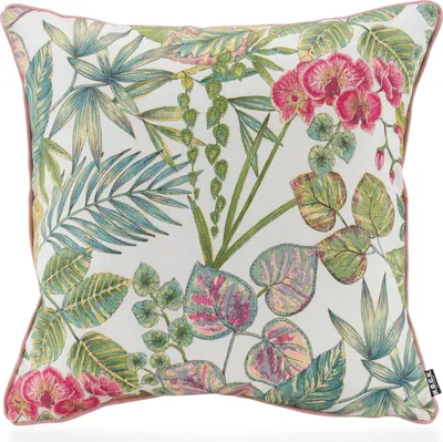 Produktbild von H.O.C.K. Eliza-Bouquet Outdoor Wendekissen Blumen-Motiv mit Keder 50x50cm green-berry