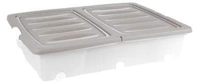 Produktbild von Rollenbox mit Klappdeckel Aufbewahrungsbox Unterbett-Rollbox Aufbewahrungskiste