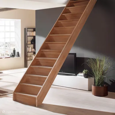 Produktbild von Holztreppe Intercon Savoy | Buche | gerader Verlauf | ohne Geländer | mit Setzstufen