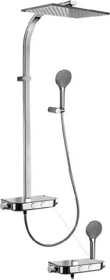 Immagine prodotto di Paffoni Set doccia - Set doccia Moby con termostatico, 2 getti, cromo ZCOL668CRAG
