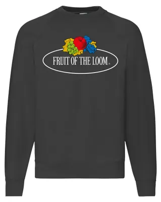 Produktbild von Fruit of the Loom Classic Raglan Sweat mit Vintage-Logo auf der Brust