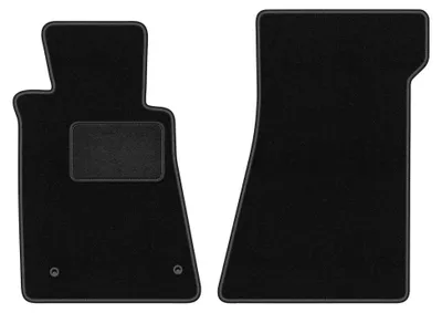 Image de Tapis avant en moquette pour Mercedes SL R107 z katalizatorem 1985-1989 (coupé/cabriolet) – 2 pièces, noirs, sur mesure – Wielganizator LUX