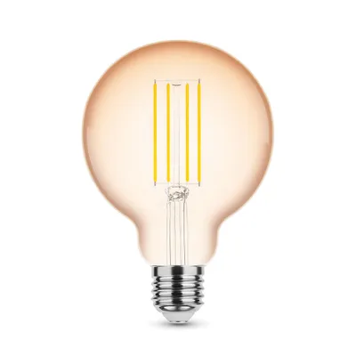 Obrázok produktu pre LED žiarovka - stmievateľná - pätica E27 - G95 - 4W ekvivalent 28W - 1800K extra teplá biela