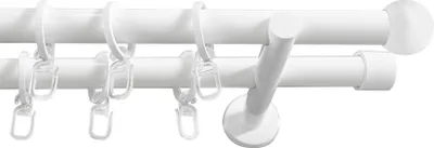 Produktbild von SN Deco - Stilgarnitur Straßburg, 19 mm, 2-Lauf, weiß, 300 cm (4x150 cm inkl. Verbinder)