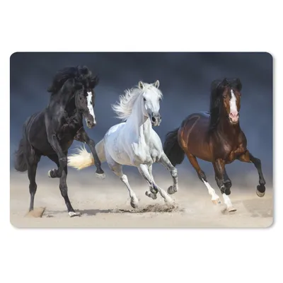 Produktbild von MuchoWow® Mauspad Mousepad Pferde - Tiere - Sand 27x18 cm - Mousepads - Maus Mat - Pad - Mausunterlage - Büroartikel - Desk Matten