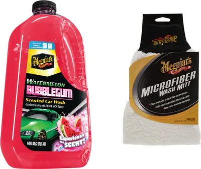 Produktbild von Meguiar's® Watermelon Bubblegum Wash Autoshampoo + Microfibre Wash Mitt