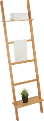 Produktbild von MSV Leiter Bambus Handtuchhalter Dekoleiter Handtuchleiter Wäscheständer Bad