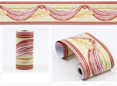 Produktbild von Selbstklebende Pinnwandrand - Wanddekor Aufkleber - 10 cm x 900 cm - Rot