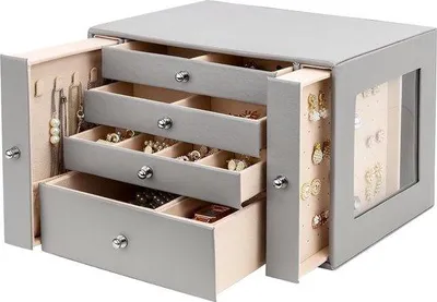 Produktbild von Famanu Schmuckständer - Schmuckbox mit 4 Schichten