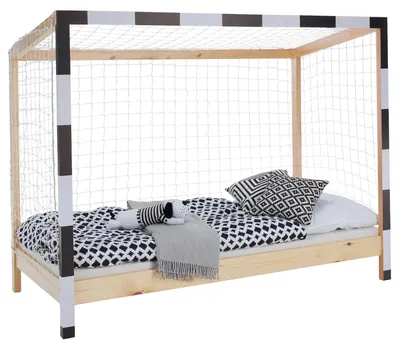 Obrázek produktu pro Kondela Montessori postel Futal 90x200 cm - přírodní / bílá / černá