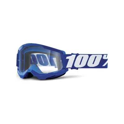 Produktbild von 100% Strata 2 Clear Motocross Brille, blau/weiß, Einheitsgröße