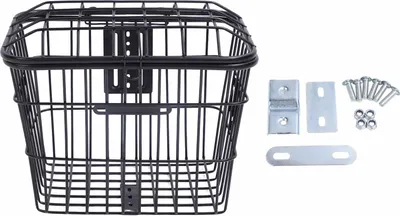 Image de Panier E-Bike, métal, grand espace de rangement, pour sacs, aliments, légumes, avec couvercle