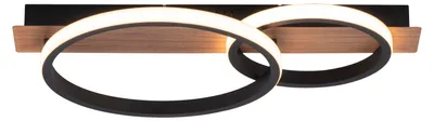 Immagine prodotto di Lampada a LED per legno, metallo nero, aspetto legno, L 53 cm