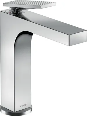 Obrázok produktu pre AXOR Citterio Einhebel-Waschtischarmatur 160 mit Rautenschliff mit Zugstangen-Ablaufgarnitur hansgrohe