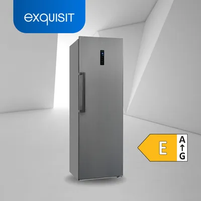 Produktbild von Exquisit Kühlschrank KS360-V-HE-040E inoxlook-az | 359 l Nutzinhalt | Edelstahloptik