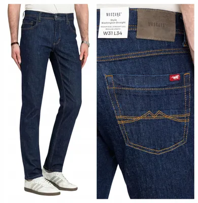 Produktbild von MUSTANG | Washington Straight Blue Denim Herrenjeans W36 L34