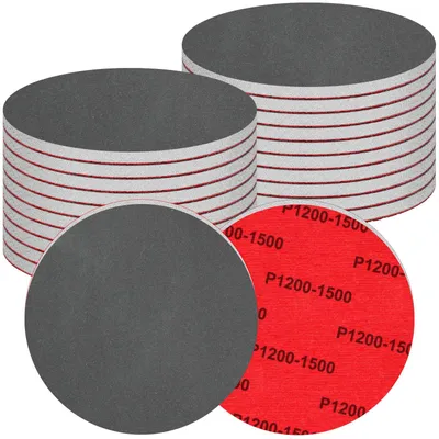 Imagen del producto de Discos de lija de 125 mm, grano 1200, 20 unidades, para madera y metal