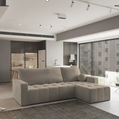Produktbild von Masseno Ecksofa VOLIRA mit Schlaffunktion L-Form, Sofa mit Bettkasten, Wohnzimmersofa, Couch, Soffa, Bettsofa, Couchgarnitur- Beige, PAROS 02