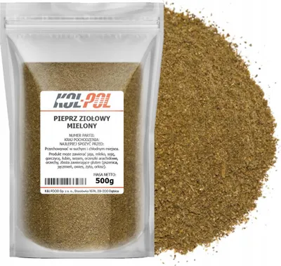 Zdjęcie produktu dla PIEPRZ ZIOŁOWY MIELONY 500g Aromatyczny naturalny przyprawa jakość Kol-Pol