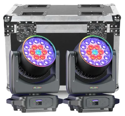 Obrázek produktu pro Pohyblivá hlava, RGBW LED, ovládání DMX512, 2 ks světla s krytem, EU zástrčka