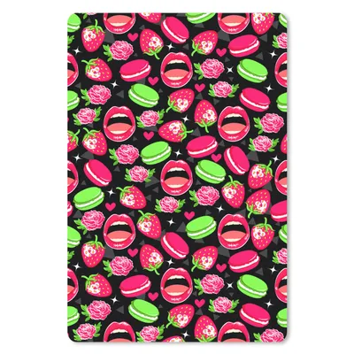 Produktbild von MuchoWow® Mauspad Mousepad Lebensmittel - Muster - Rosa 40x60 cm - Mousepads - Maus Mat - Pad - Mausunterlage - Schreibtisch Accesoire