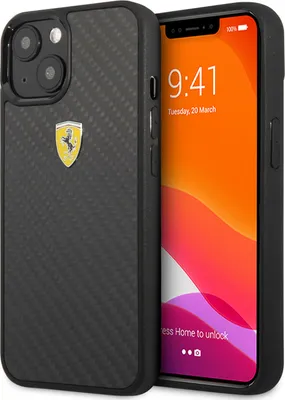 Image de Ferrari Fehcp13Sfcabk Iphone 13 Mini5,4 Czarny/Black Hardcase On Track Real Carbon