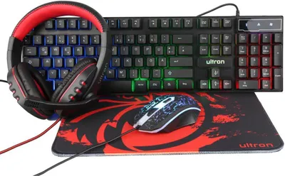 Produktbild von Ultron HAWK - Set aus Tastatur, Maus, Headset und Mauspad