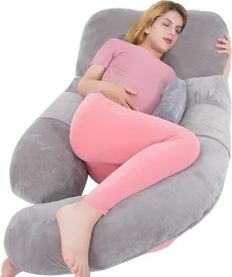 Immagine prodotto di Grande cuscino a forma di U, grigio, 153 cm