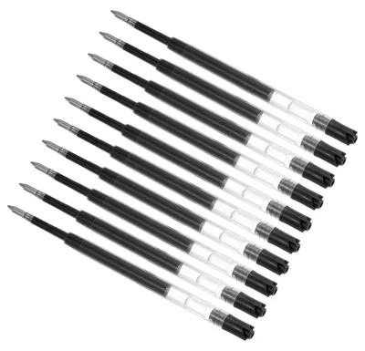Kugelschreiber-Minen 0,5 mm, 10 Stück, 9,9 cm, Metall, schwarz