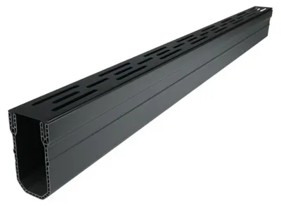 Immagine prodotto di Canali di drenaggio stretti neri 1000 x 55 x 100 mm - Per pezzo