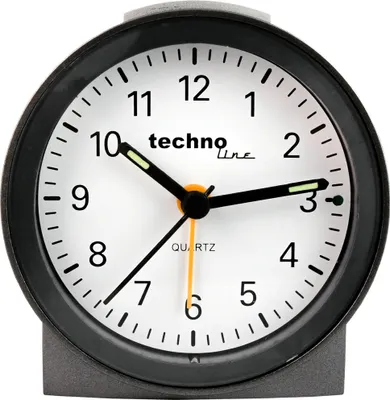 Obrázok produktu pre Technoline Modell G, Mechanický budík, Kolo, Šedá, Biela, Analóg, 80 mm, 84 mm