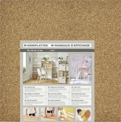 Produktbild von Decosa Korkplatten 50 x 50 cm 4 Stück