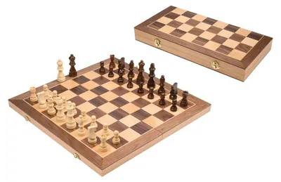 Produktbild von Philos Schachspiel Holzkassette 40 mm extra Damenpaar